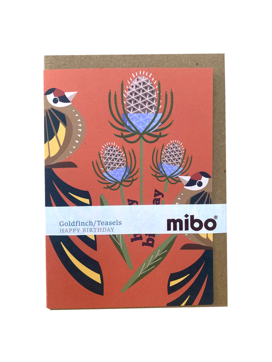 Goldfinch and Teasel Greetings Card